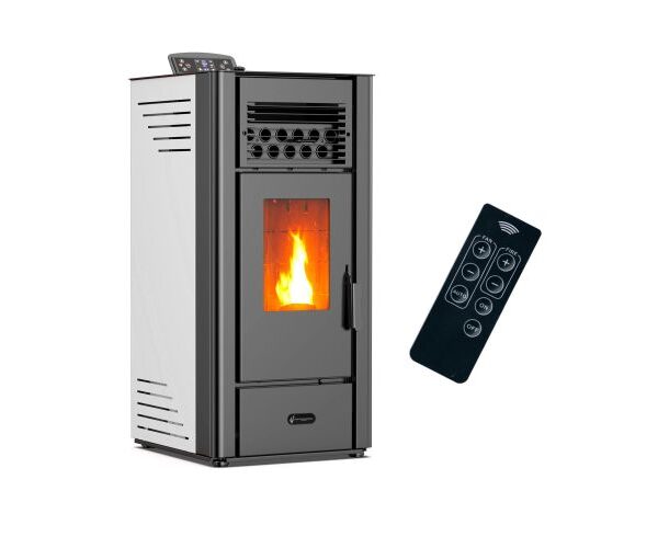 Anita 10 kW Sannover weißer Luft Pelletofen